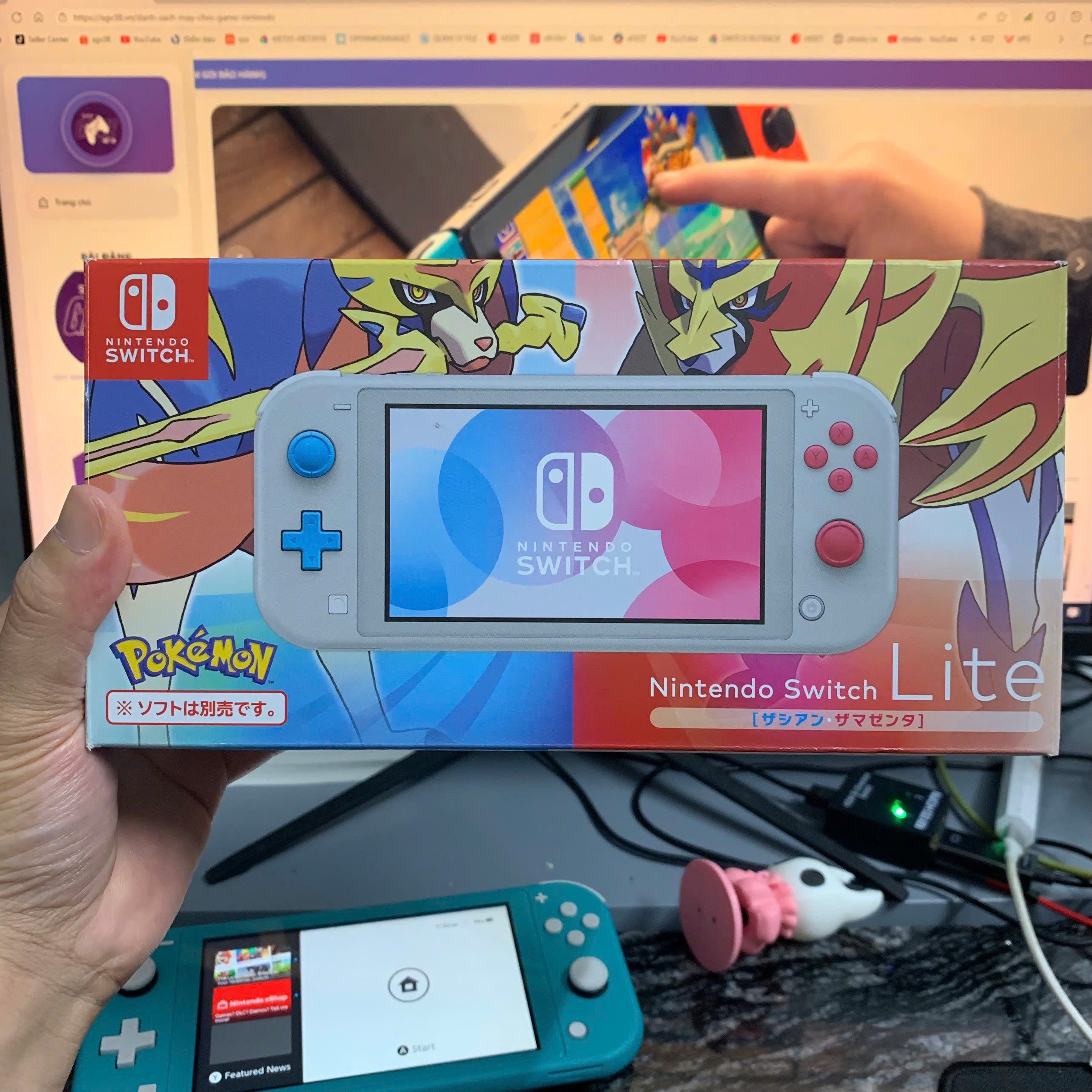 2ND - Nintendo Switch Lite FULLBOX hắc ám 128GB màu  POKEMON XÁM