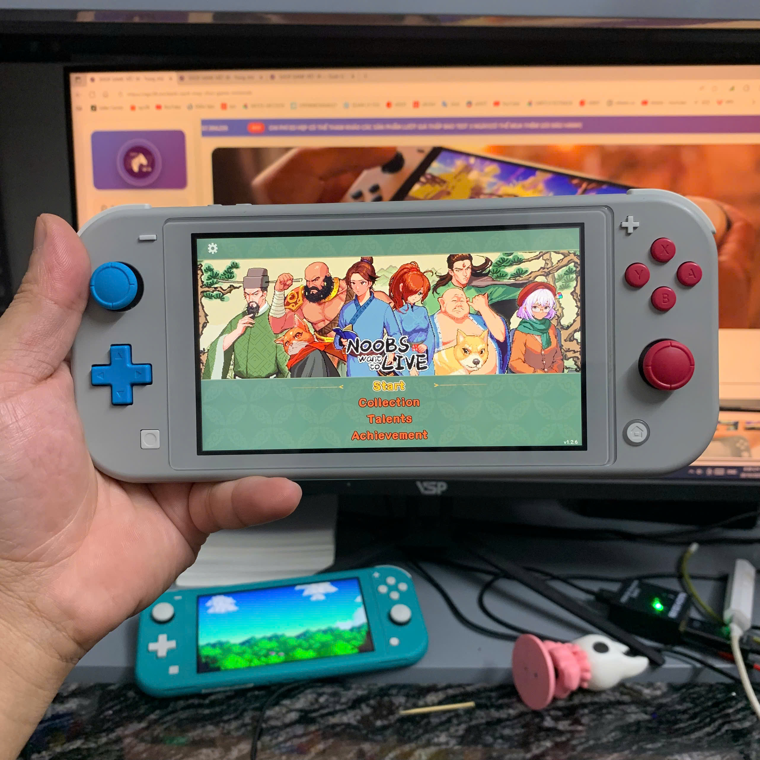 2ND - Nintendo Switch Lite FULLBOX hắc ám 128GB màu  POKEMON XÁM