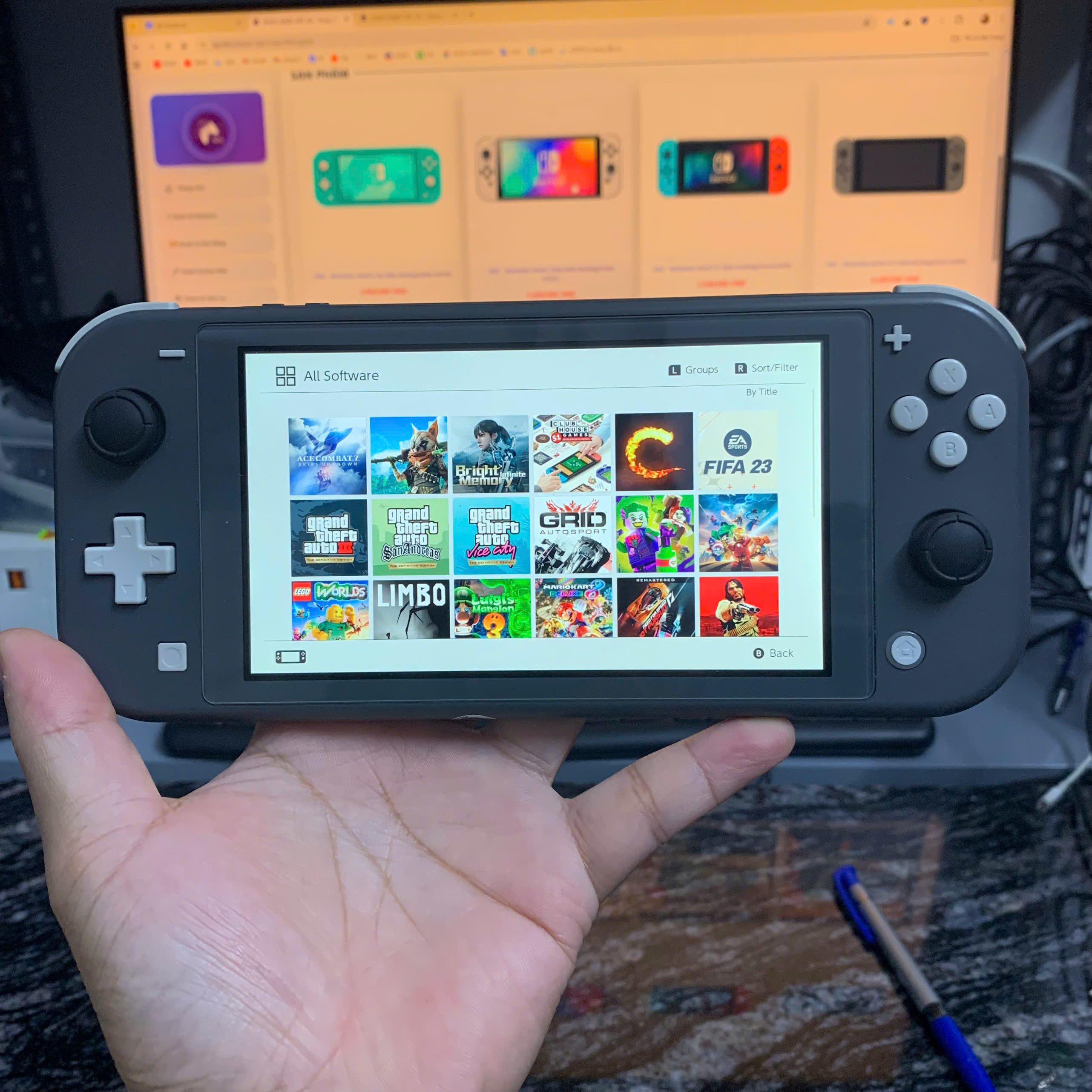2ND - Nintendo Switch Lite FULLBOX hắc ám 128GB màu XÁM