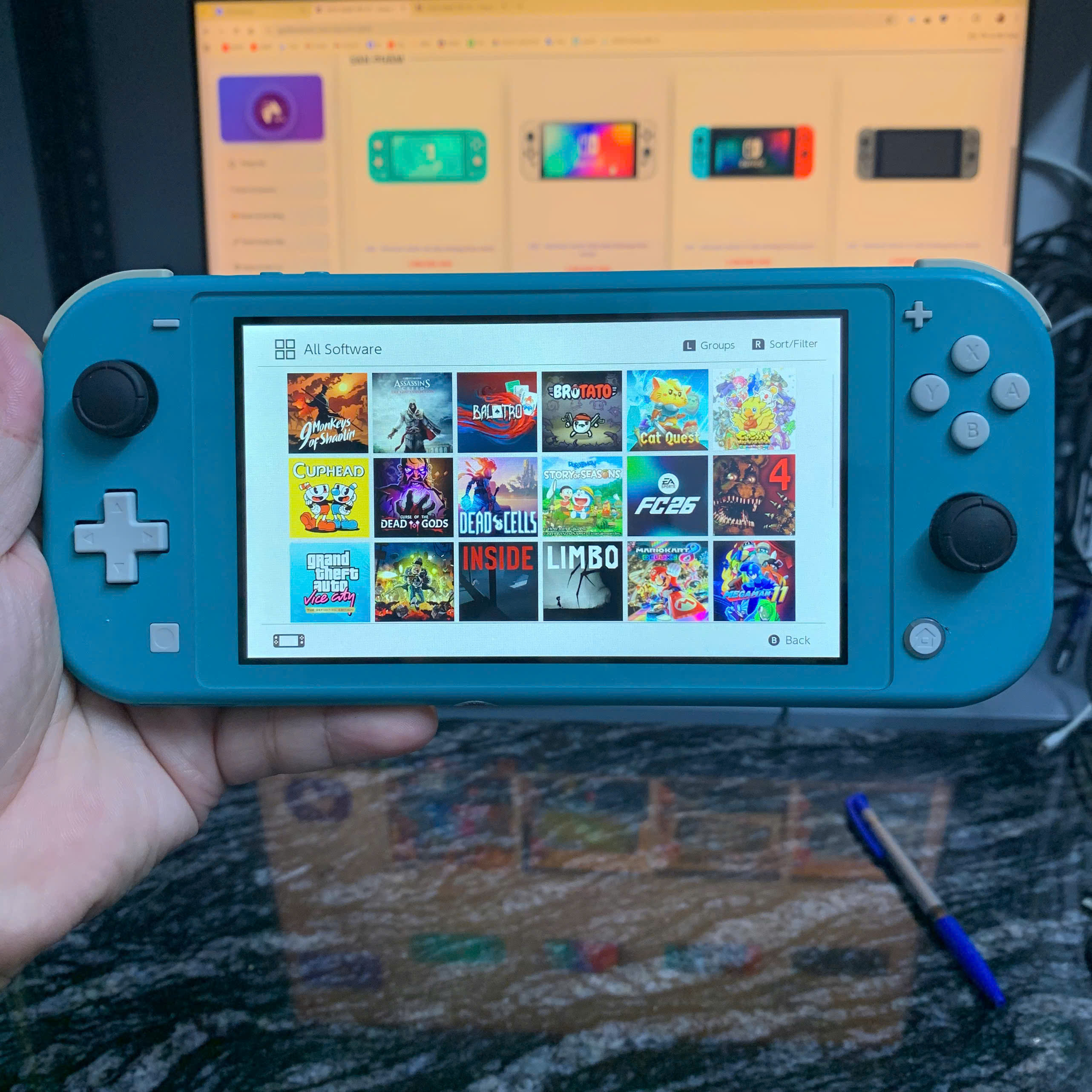 2ND - Nintendo Switch Lite hắc ám 128GB màu XANH