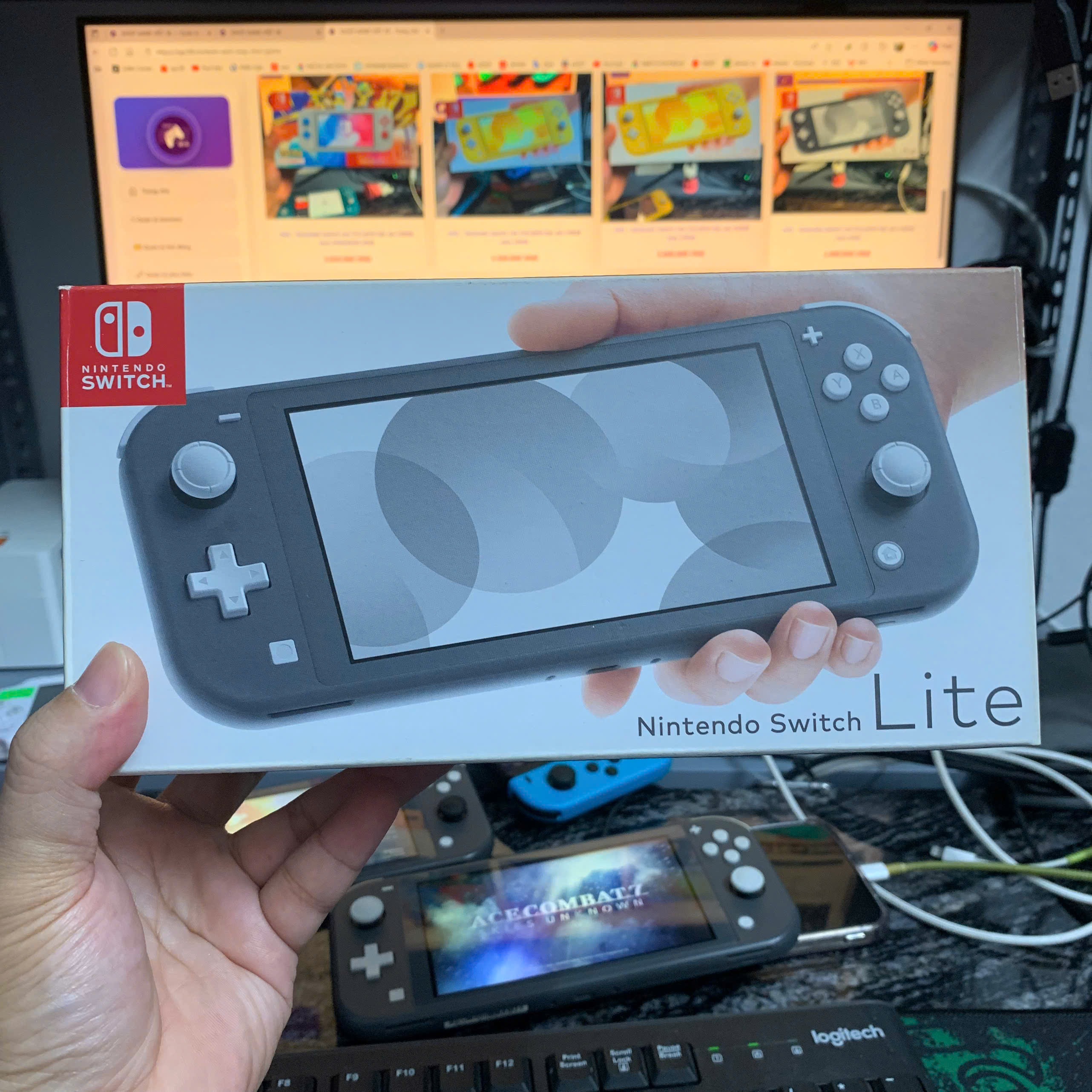 2ND - Nintendo Switch Lite FULLBOX hắc ám 128GB màu XÁM